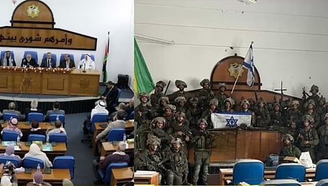 Israel-Hamas war : युद्धाच्या ३९ व्या दिवशी इस्रायलचा हमासच्या ‘संसदे’वर कब्जा, IDF ने झेंडा फडकवला