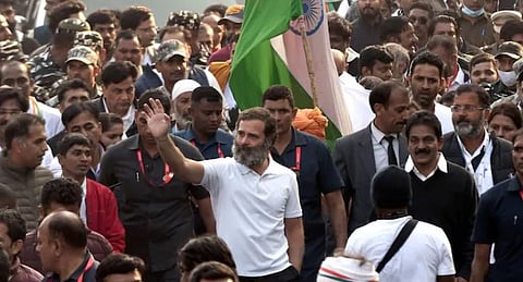 राहुल गांधी यांच्या भारत जाेडाे यात्रेतील संग्रहित छायाचित्र.