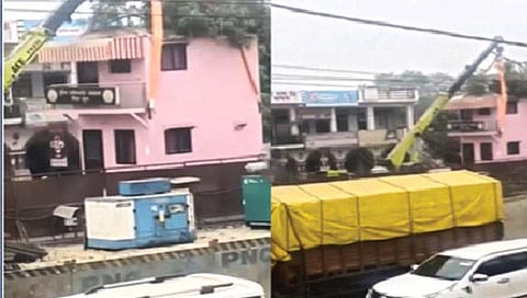 बिहारमध्ये चक्क घर उचलून नेले दुसरीकडे!