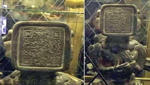 QR Code : तीन हजार वर्षांपूर्वीच्या मूर्तीत ‘क्यूआर कोड?’