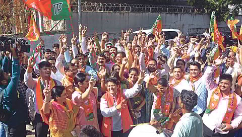 भाजपचा नाशिकमध्ये विजयोत्सव ; तीन राज्यांतील यशामुळे पदाधिकारी-कार्यकर्त्यांचा जल्लोष