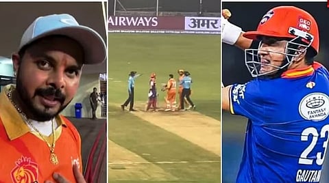 लेजेंड्स लीग क्रिकेट 2023 दरम्यान माजी भारतीय क्रिकेटपटू गौतम गंभीर आणि श्रीशांत यांच्यामध्ये भांडण झाले.