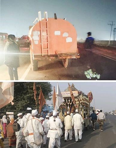 जेजुरीजवळ दौंडज खिंडीत अपघात : एका वारकऱ्यांचा मृत्यू, तर तिघे जखमी