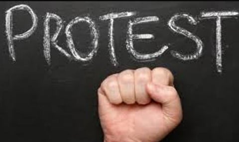 Agriculture department clerk protest