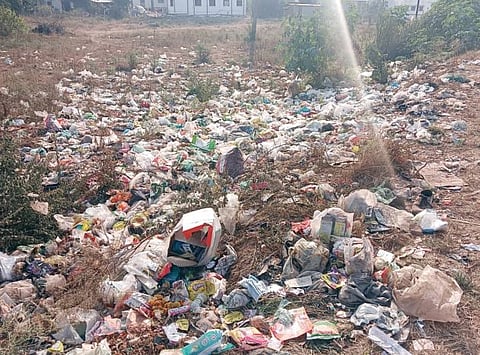 कोरेगाव भीमामध्ये जागोजागी कचर्याचे ढिगारे