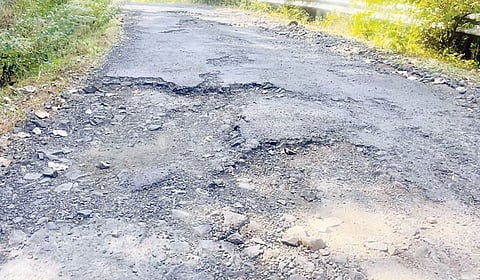 पानशेत-कादवे-वेल्हे रस्त्याची खड्ड्यांमुळे चाळण