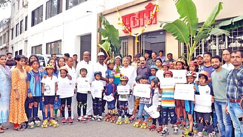 Pudhari Anniversary : दै. ‘पुढारी’ वर्धापनदिनी जनजागृती स्केटिंग रॅली