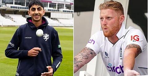 इंग्लंडचा फिरकीपटू शोएब बशीर. दुसर्या छायाचित्रात कर्णधार बेन स्टोक्स. (संग्रहित छायाचित्र)