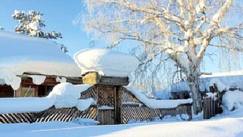 बर्फाळ प्रदेशात स्नान करणेही दुरापास्त!