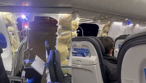 Alaska Airlines flight | विमान हवेत असताना उडून गेला दरवाजा, सुदैवाने १७४ प्रवाशी बचावले