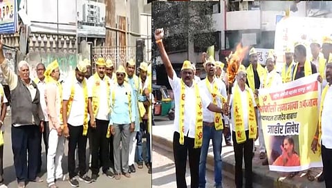 नागपूर : रामदेव बाबा यांच्या वक्तव्याच्या विरोधात ओबीसी समाज रस्त्यावर