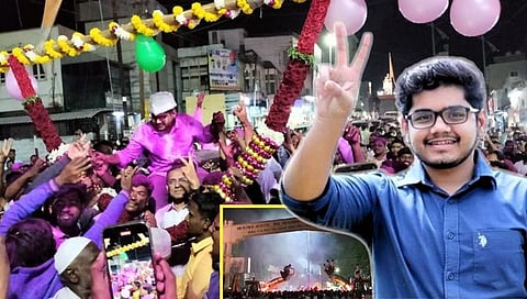 Rohit Patil : तासगावात रोहित पाटील यांची जल्लोषात मिरवणूक; एमआयडीसी मंजूरीनंतर कार्यकर्त्यांकडून आनंदोत्सव