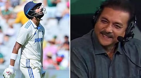 भारताच्या सलग सहा विकेट पडल्यानंतर भारताचे माजी प्रशिक्षक रवी शास्त्री यांनी एक मजेशीर टिप्पणी केली. यामुळे सर्वांना हसू आवरले नाही.