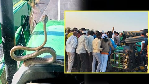 Tractor accident : चालत्या ट्रॅक्टरच्या ड्रायव्हिंग सीटखाली दिसला साप! स्टेअरिंगवरील ताबा सुटल्याने भीषण अपघातात चालक जागीच ठार