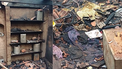 कोल्हापूर: सरवडे येथे भीषण आगीत घर जळून खाक