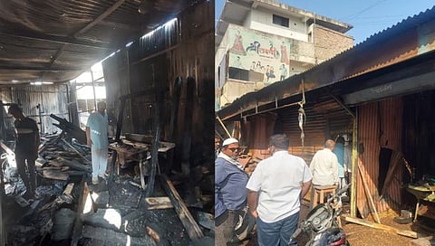 दुकाने जळून खाक