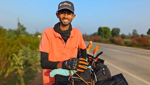 अब्दुल लाटच्या मानसचा कोल्हापूर ते अयोध्या सायकल प्रवासाचा मानस पूर्ण