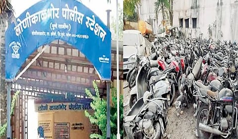 चक्क पोलिस ठाण्यात खाकीचाच दरोडा ! जप्त दुचाकींची विक्री