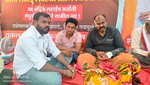 मराठा आरक्षणासाठी नांदगावी बेमुदत उपोषण सुरू