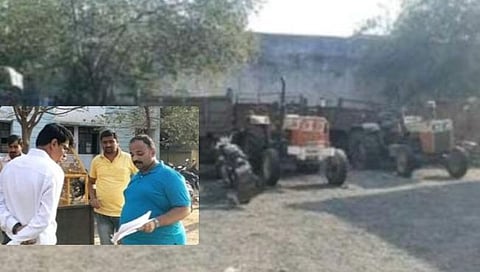 साक्री तहसील कार्यालयाच्या आवारात ट्रॅक्टरचे स्पेअरपार्ट व डिझेल चोरीला