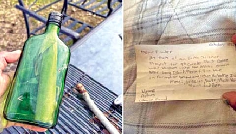 समुद्रात 32 वर्षे तरंगणार्या बाटलीत होते ‘हे’ पत्र