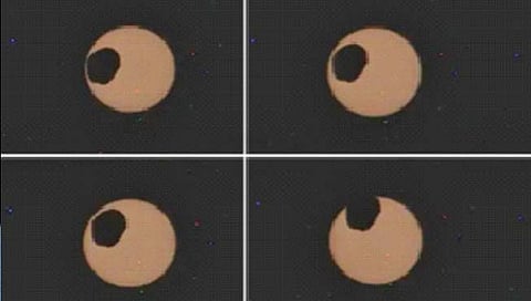 मंगळावर ‘असे’ लागले सूर्यग्रहण