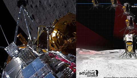 Intuitive Machines | ५० वर्षांनंतर अमेरिकेचे खासगी मून लँडर चंद्राच्या दक्षिण ध्रुवाजवळ उतरले