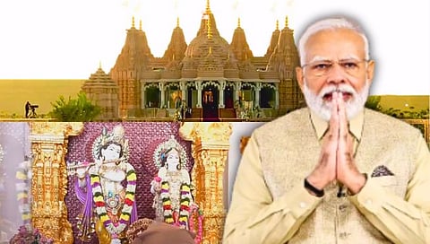 UAE Hindu Mandir : अरब अमिरातमध्ये हिंदू मंदिराचे पंतप्रधानांच्या हस्ते उद्घाटन