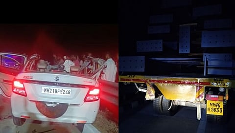 भाविकांच्या कारला अपघात