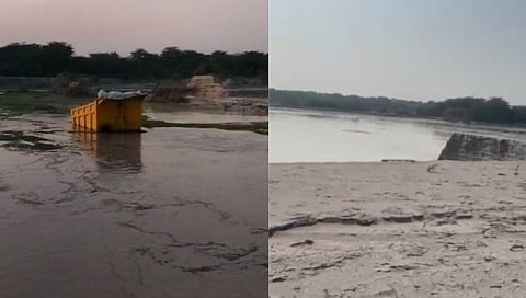 नागपूर: कोराडीत राख बंधाऱ्यातील पाण्याचा बांध फुटला, ८ ट्रक पाण्यात