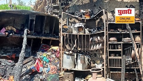 नाशिक : वणीतील पायरपाडा येथील राहत्या घराला आग