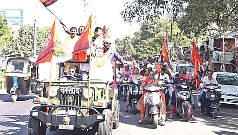 नाशिक: मनसे पदाधिकाऱ्यांनी नाशिकरोड ते मुंबई नाका काढलेली बाईक रॅली.