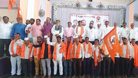 सिन्नर : शिवसेना ठाकरे गटाच्या कार्यक्रमप्रसंगी सुधाकर बडगुजर, विजय करंजकर, विलास शिंदे, राजाभाऊ वाजे व शिवसैनिक