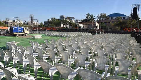 अमित शहा यांची आज सभा; संपूर्ण शहर भाजपमय, सांस्कृतिक मैदान सज्ज