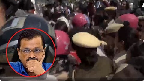 Arvind Kejriwal Arrest updates | केजरीवालांच्या अटकेविरोधात आप आक्रमक, निदर्शनादरम्यान मंत्री आतिशी, सौरभ भारद्वाज पोलिसांच्या ताब्यात