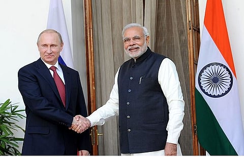 पंतप्रधान नरेंद्र मोदी आणि रशियाचे राष्ट्राध्यक्ष व्लादिमीर पुतिन. ( संग्रहित छायाचित्र )