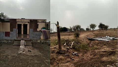 बीड: खोकरमोह येथे वादळी वाऱ्याने घरावरील पत्रे उडाले