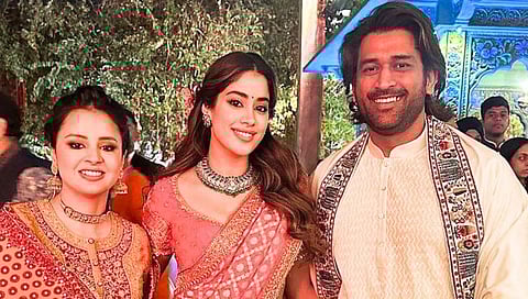 साक्षी धोनी-जान्हवी कपूर-एम एस धोनी