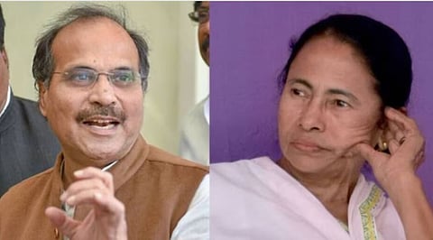 काँग्रेस नेते अधीर रंजन चौधरी आणि तृणमूल काँग्रेसच्या सर्वेसर्वा ममता बॅनर्जी. (संग्रहित छायाचित्र)
