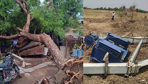 परभणी : एरंडेश्वर परिसरात चक्रीवादळाने हाहाकार