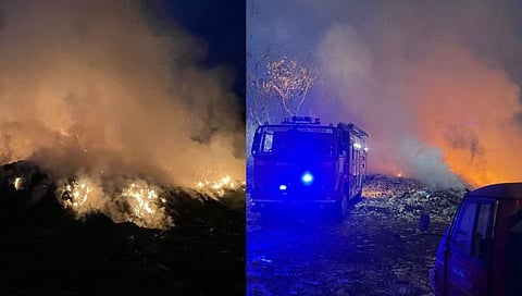 डम्पिंग ग्राउंडला आग