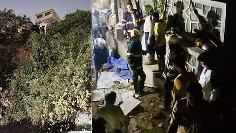 मुंबई : घाटकोपर येथील वाल्मिकी नगरात दरड कोसळली