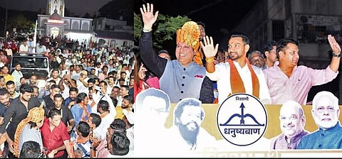 जयसिंगपुरात खा. धैर्यशील माने यांच्या प्रचारार्थ अभिनेता गोविंदा यांची रॅली