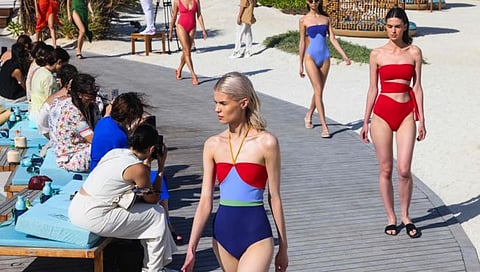 Models Performing in Saudi Arabia Swim suit Compitation