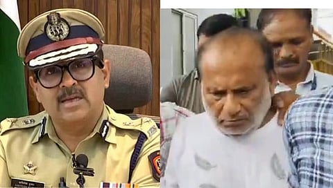पुणे पाेलीस आयुक्त अमितेश कुमार, दुसर्या छायाचित्रात अपघात प्रकरणातील अल्पवयीन संशयित आराेपीचे आजाेबा सुरेंद्रकुमार अग्रवाल.