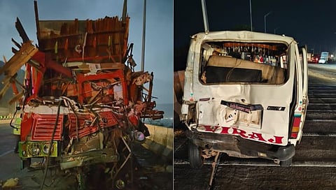 मुंबई-पुणे एक्सप्रेस वे वर भोर घाटात भीषण अपघात; ३ ठार, ८ जखमी