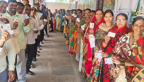 Bidri area Peaceful polling