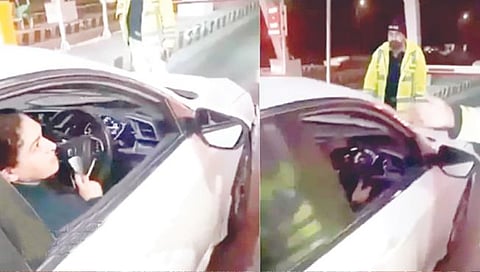 अन् त्या महिला कारचालकाने चक्क पोलिसालाच उडवले!