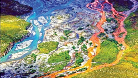 अलास्कामधील नद्या का होत आहेत नारंगी?