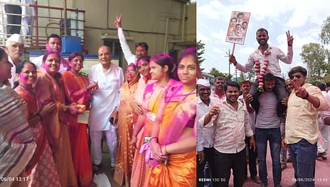 Lok sabha Election 2024 Results : नाशिकमध्ये राजाभाऊ वाजे यांच्या विजयाची चाहूल; सेलिब्रेशन सुरू